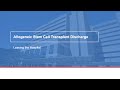 Allogeneic Stem Cell Transplant Discharge: Leaving the Hospital