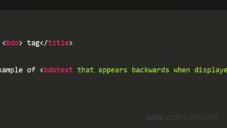 HTML bdo Tag