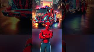 AVENGERS But FIRE TRUCK 🚒⚡( Marvel \u0026 DC ) All Characters ⭐ 2024 💥#shorts #marvel #spiderman