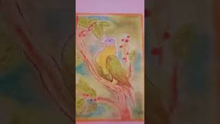 Beautiful bird drawing || Vedangi's creation #shorts