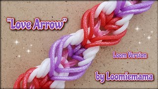 "Love Arrow" Rainbow Loom Bracelet (2 pin version)