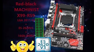 Супер новинка Red-black MACHINIST X99-RS9 LGA 2011-V3 в комплекте с Xeon E5-2620V3 и 16Gb DDR4