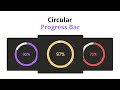 How To Make Circular Progress Bar Using HTML CSS JavaScript | Skills Bar