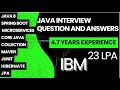 Real IBM interview questions| Java, Spring boot, Hibernate, Microservices | shared by interviewee