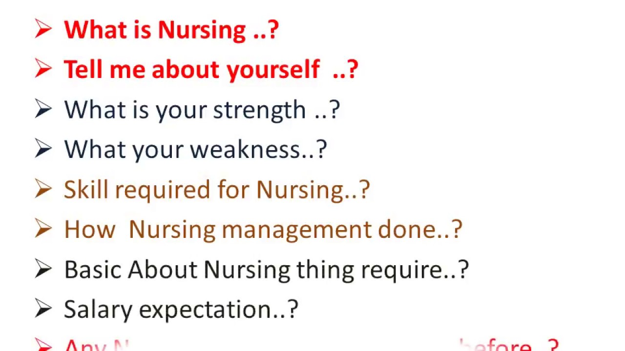 How To Answer Interview Question Tell Me About Yourself Nursing ...