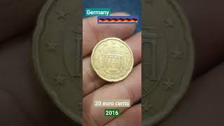 German 20 Euro Cents 2016 Coin #ytshorts #coins