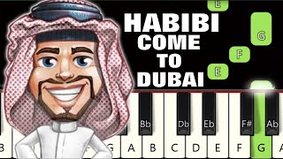 Habibi Come to Dubai 🔥 | Piano tutorial | Piano Notes | Piano Online #pianotimepass #habibi #dubai