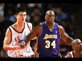 2003 Houston Rockets vs Los Angeles Lakers Yao Ming vs SHAQ First Meeting