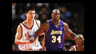 2003 Houston Rockets vs Los Angeles Lakers Yao Ming vs SHAQ First Meeting