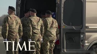 The Dignified Transfer Of The U.S. Soldier Michael Goble Who Was Killed In Afghanistan | TIME