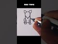 Fox 🦊 drawing easy step by step from letter M #drawing