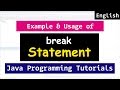 BREAK Statement in Java Programming Video Tutorials For Beginners
