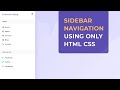 Sidebar Navigation Using Only HTML & CSS | Enhance Coding | Web Tutorials | HTML CSS