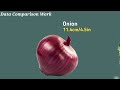 vegetable size comparison datacamparisonwork