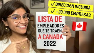 ✅LISTA de EMPRESAS que contratan extranjeros en CANADÁ📣APLICA ASÍ y consigue trabajo en Canadá 2022