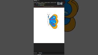 Python Turtle Drawing Butterfly Amazing Graphics 😍 Python Turtle beautiful graphics 38 Shorts | 2024