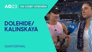 Dolehide/Kalinskaya On-Court Interview | Australian Open 2023 Third Round
