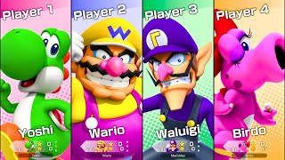 Super Mario Party Jamboree - Yoshi vs Wario vs Waluigi vs Birdo (Mega Wiggler's Tree Party)