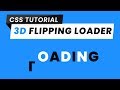 3D Flipping Loader CSS | CSS 3D | CSS Loading Animation