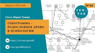 ГЕН-ТОК № 94. Генограмма - родословное древо в психологии