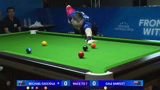 Michael Cacciola VS Cale Barrett | Race To 7 - 8 Ball Oceania Heyball Open.