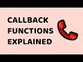 JavaScript Callback Functions Tutorial