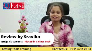 #Testing #Tools Training & #Placement  Institute Review by Sravika |  @qedgetech  Hyderabad