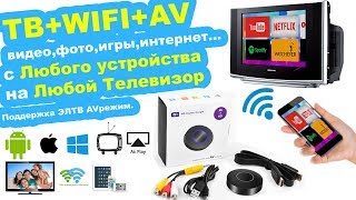 📲📺 AirPlay Chromecast Трансляция видео с телефона на ЛЮБОЙ ТВ + AV