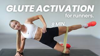 8 Minute Glute Activation for Runners for Hip \u0026 Knee Stability \u0026 Strength