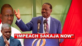 'I WANT SAKAJA IMPEACHED IMMEDIATELY! Raila Odinga main man sends demands to Ruto to impeach Sakaja!