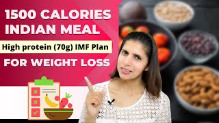 1500 Calories Indian Meal Plan | Weight Loss | Lose Upto 10kgs | Intermittent Fasting Diet | Hindi