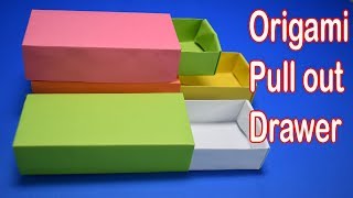 Origami Pull out drawer box tutorial I Paper Craft