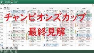 第２０回チャンピオンズカップ最終見解