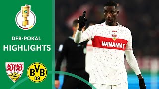 Stuttgart knock BVB out of the tournament | Stuttgart vs. Borussia Dortmund | Highlights | DFB-Pokal