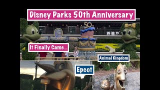 Disney Parks 50th Anniversary Gold Statues 10/1/21