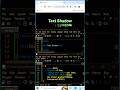 CSS Text Shadow below.