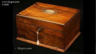 Antique figured walnut box circa 1890