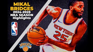 Mikal Bridges is a STAR in New York! 🔥 Full 2024-25 Season Highlights