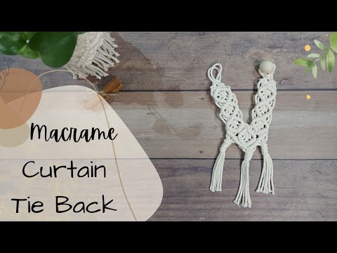 Macrame Curtain Tie Backs Tutorials |DIY Macrame Curtain Belt |Easy And ...