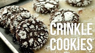 Fudgy Chocolate Crinkle Cookies!! How to Make Crinkles Recipe