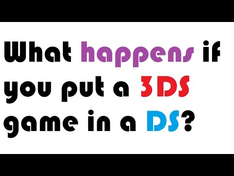 What happens if you put a 3DS game in a DS? What happens if you put a 3DS game in a DS?