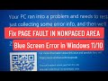 Fix PAGE FAULT IN NOT PAGE AREA Blue Screen Error In Windows 11/10