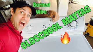 Why This Old School Maytag Dryer Isn’t Heating | MDE2600AYW | Quick Teardown \u0026 Burned Wire Fix