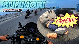 CRASH SAAT SUNMORI JADI GANTI RUTE KEHILANGAN ARAH‼️ SUNMORI PEKANBARU