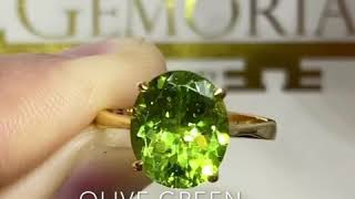 💚 #Peridot ☀️ สีเขียวมะกอกสดใส #อัญมณีเดือนเกิด #สิงหาคม  💍 #แหวนพลอย #เพอริโด สี Olive Green