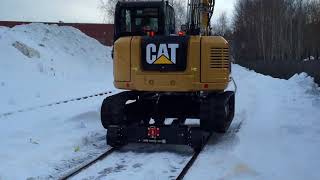 Rosenqvist Railroad HiRail on a CAT308