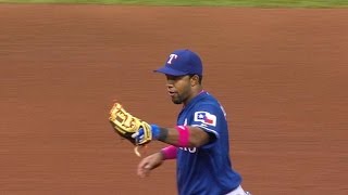 TEX@TB: Andrus dives to rob Longoria, turns two