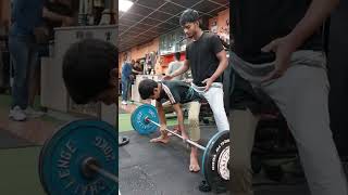 10 year old boy doing 80kg deadlift (BW-35)