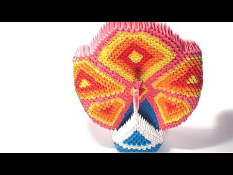 3d origami pink peacock tutorial 3d origami pink peacock tutorial