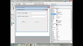 VB Student Details Form VB6 Button Click Event and Message Box Msgbox